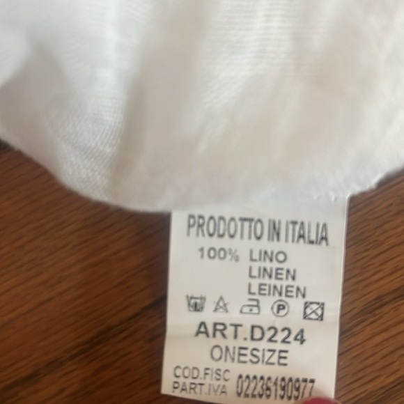 Woodstock White Linen Lace Cropped One size Top - Picture 9 of 11